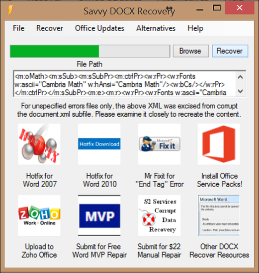 Savvy DOCX Recovery