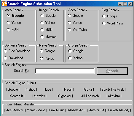 Search Engine Submission Tool