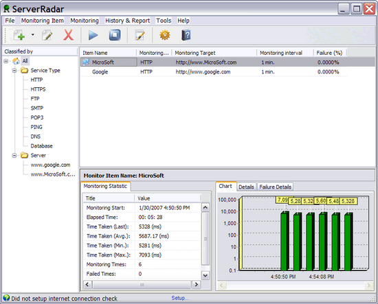 ServerRadar Website Monitor