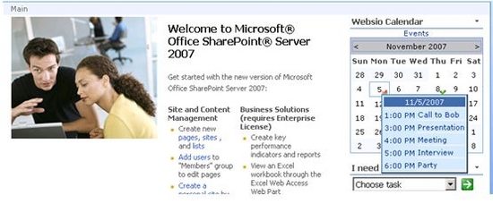 Sharepoint Calendar Web Part