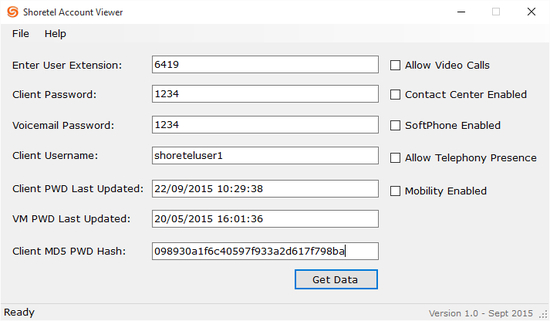 Shoretel Account Viewer