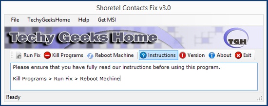 Shoretel Contacts Fix