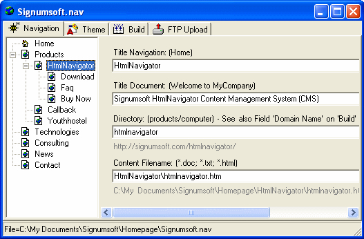 Signumsoft HtmlNavigator (CMS)