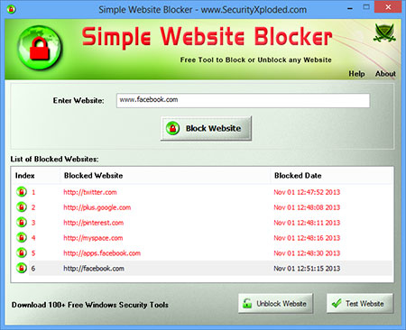 Simple Website Blocker