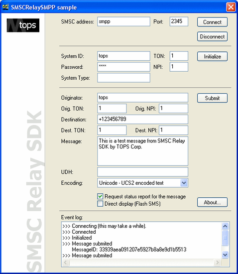 SMSC Relay ActiveX SDK