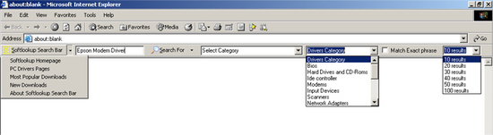 Softlookup Search Toolbar