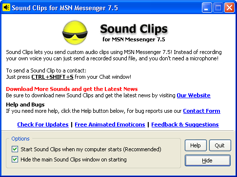 Sound Clips for MSN Messenger