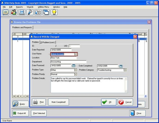 SRM Help Desk 2005