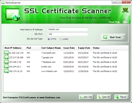 SSL Certificate Scanner