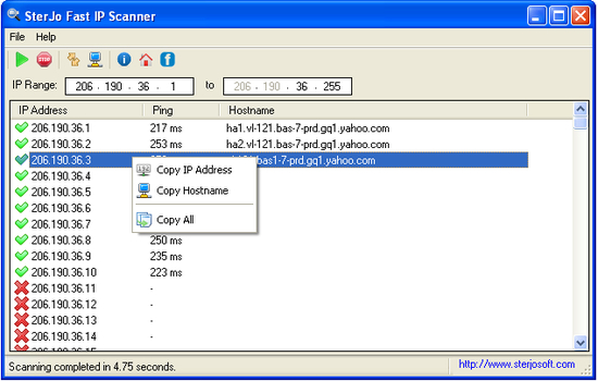 SterJo Fast IP Scanner