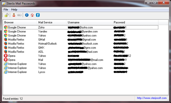 SterJo Mail Passwords