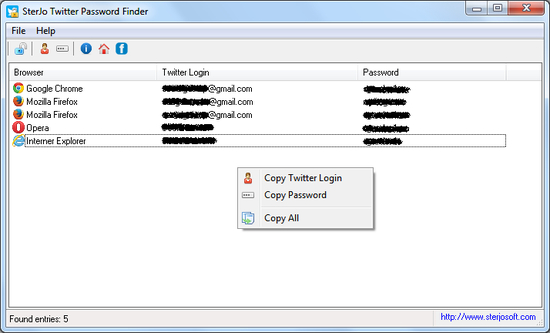 SterJo Twitter Password Finder