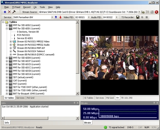 StreamGuru MPEG & DVB Analyzer