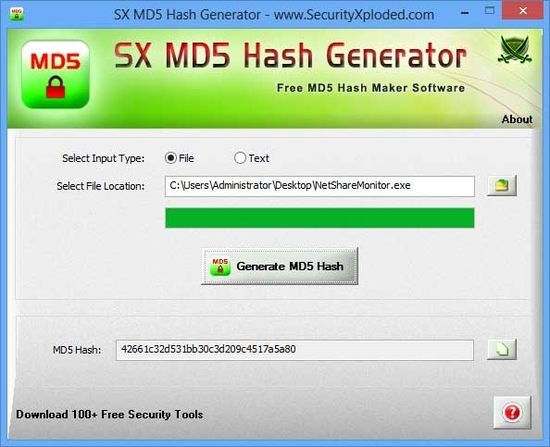 SX MD5 Hash Generator