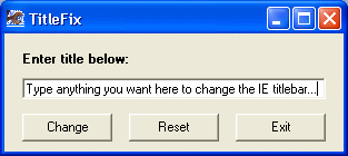 TitleFix IE Titlebar Branding Software