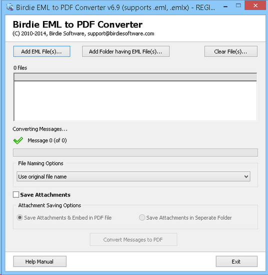 Transfer EML Files to PDF