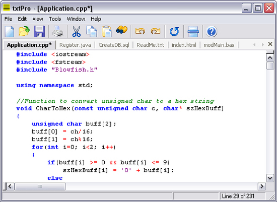 txtPro Text Editor