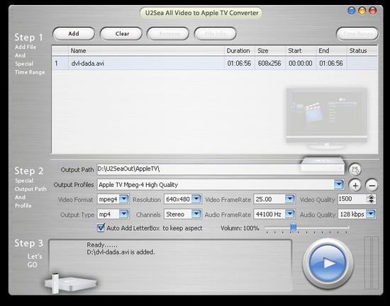 U2Sea All Video To Apple TV Converter