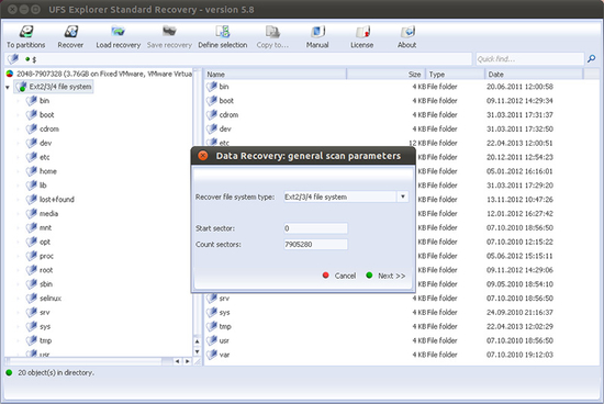 UFS Explorer Standard Recovery for Linux