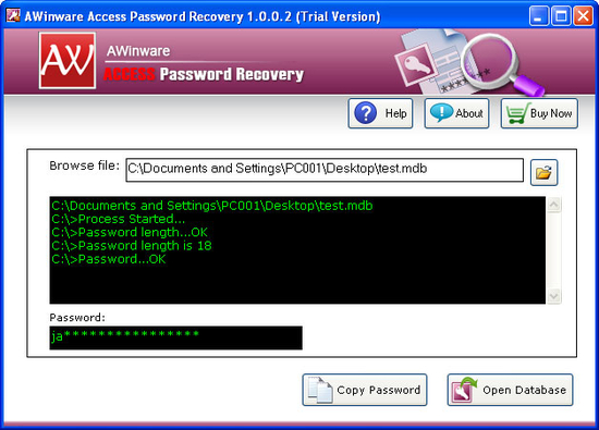 Unlock MDB File Password