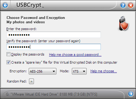 USB Encryption Software USBCrypt
