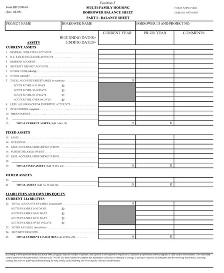USDA Rural Development Form 3560-10
