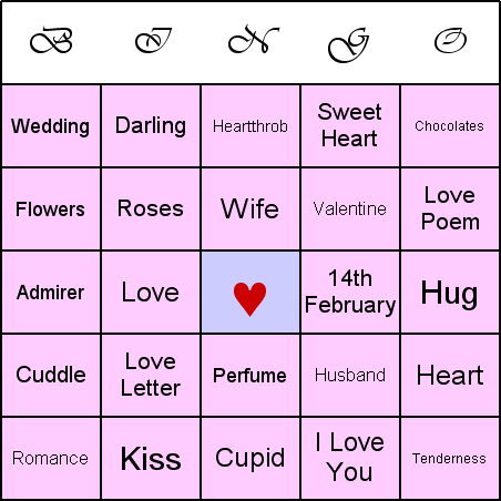 Valentine Bingo