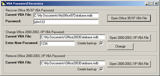 VBA Password Recovery