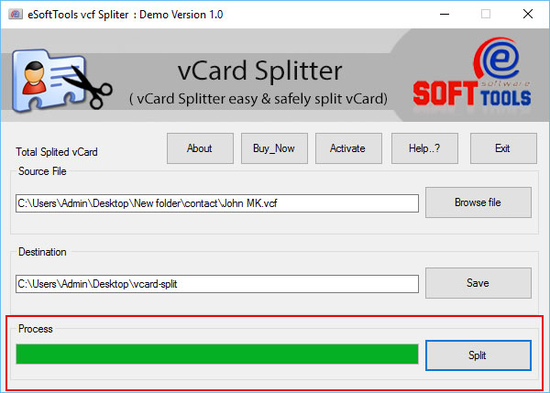 vCard Splitter