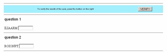 Verbal Dexterity, IQ and memory test