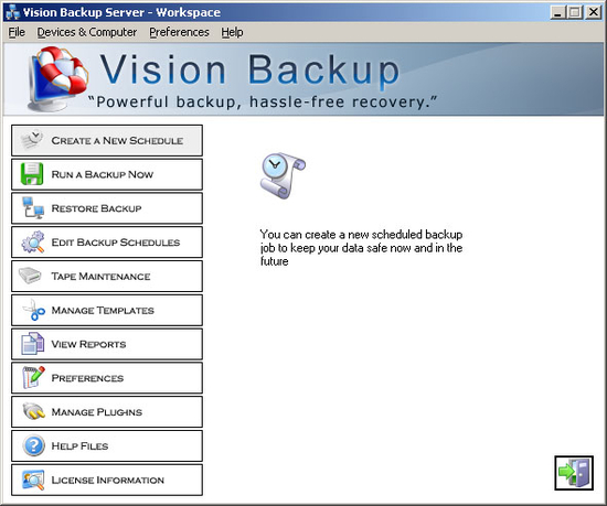 Vision Backup Server w/ MSSQL and Exchan