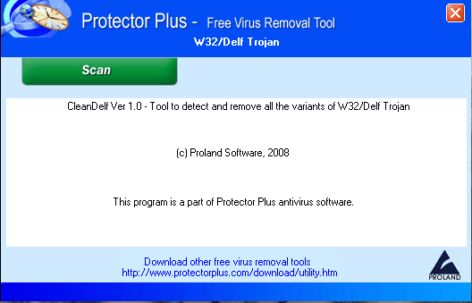 W32/Delf Trojan removal utility