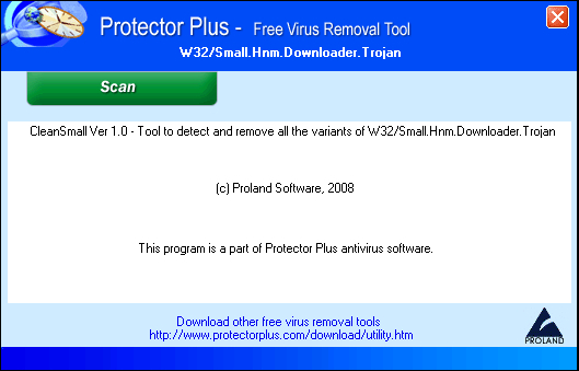 W32/Small.HNM Trojan removal tool.