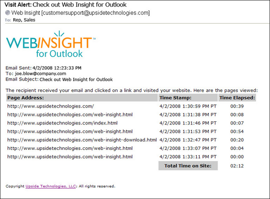 Web Insight for Outlook