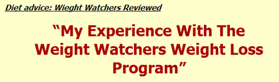 WEIGHT WATCHERS.
