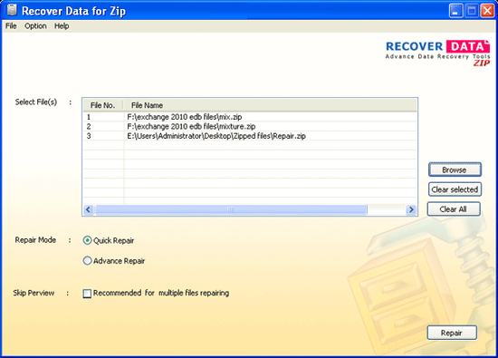 WinZip Recovery Tool