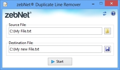 zebNet Duplicate Line Remover