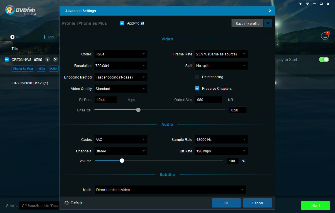 best dvdfab ripper settings for plex