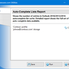 Auto-Complete Lists Report