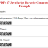 PDF417 SVG JavaScript Barcode Generator